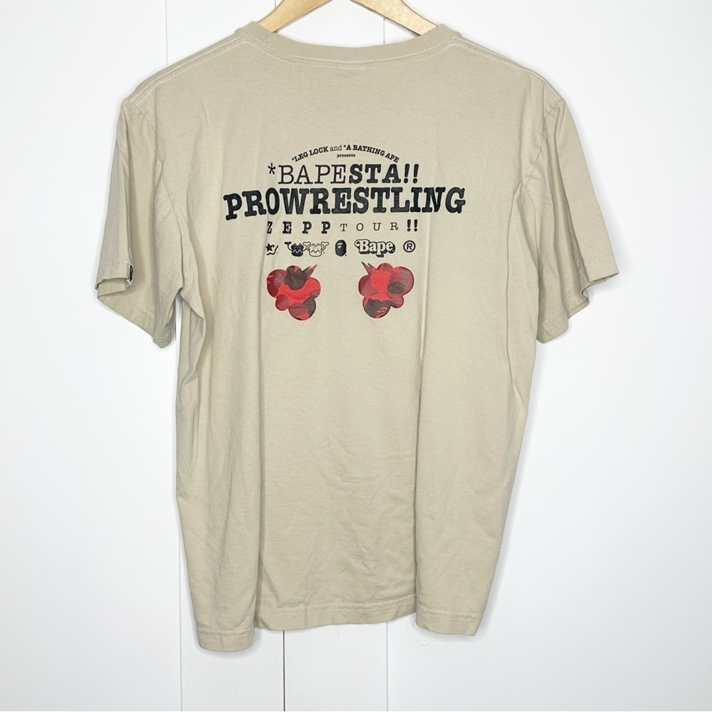Bape Sta Vintage 1993 Pro-Wrestling T-Shirt Medium Ro… - Gem